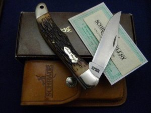 Schrade + USA 127UH Uncle Henry Staglon Lockblade Hunter Knife & Pouch - NIB
