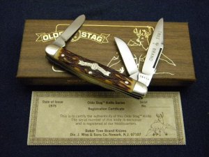 Boker USA Tree Brand 1976 Olde Stag 70488 Delrin Stockman Knife - NIB