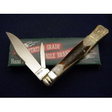 Parker Cut. Co. Hand Made Japan Bone EK-14 2 Blade Folding Bowie Knife - NIB Parker Cut. Co. Hand Made Japan Bone EK-14 2 Blade Folding Bowie Knife - NIB