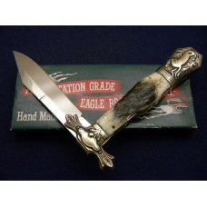 Parker Cut. Co. Hand Made Japan Bone EK-1 Folding Lockback Bowie Knife - NIB Parker Cut. Co. Hand Made Japan Bone EK-1 Folding Lockback Bowie Knife - NIB
