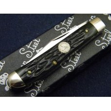 Queen Cutlery 1999 NKCA Youth Knife Green Bone Mini Trapper Queen Cutlery 1999 NKCA Youth Knife Green Bone Mini Trapper