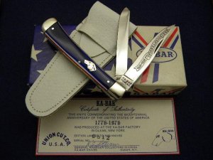 Ka-Bar Olean NY 1976 USA Bicentennial Trapper Knife - NIB