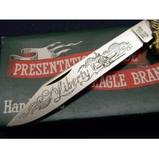 Parker Cut. Co. Hand Made Japan 2nd Cut Stag EK-5 Folding Lockback Bowie Knife - NIB Parker Cut. Co. Hand Made Japan 2nd Cut Stag EK-5 Folding Lockback Bowie Knife - NIB