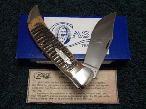 Case Classic 1990 Rogers Green Bone 61072 Clasp Knife - NIB