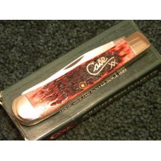 Case XX USA 2001 Cranberry Bone 6254 SS Trapper Knife with Script Shield - NIB Case XX USA 2001 Cranberry Bone 6254 SS Trapper Knife with Script Shield - NIB