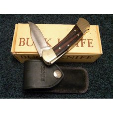 Buck 112 USA Ranger Wood Folding Lockback Knife 3 Dot Marking c.1980 - NIB Buck 112 USA Ranger Wood Folding Lockback Knife 3 Dot Marking c.1980 - NIB