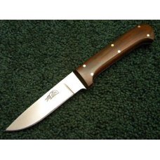 Custom Wood Handle Fixed Blade Sheath Knife by Jim Fuller Doliska, AL