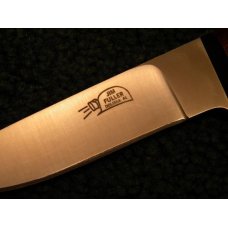 Custom Wood Handle Fixed Blade Sheath Knife by Jim Fuller Doliska, AL