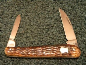 Vintage Needham Hill St. Sheffield Bone Wharncliffe Half Wittler Knife