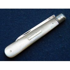 Vintage Fruit Knife Pearl Handles w/Sterling Silver Blade - C. 1929 - Sheffield Vintage Fruit Knife Pearl Handles w/Sterling Silver Blade - C. 1929 - Sheffield