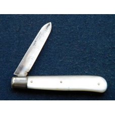 Vintage Fruit Knife Pearl Handles w/Sterling Silver Blade - C. 1923 - Sheffield Vintage Fruit Knife Pearl Handles w/Sterling Silver Blade - C. 1923 - Sheffield
