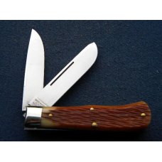 Great Eastern Cutlery Northfield UN-X-LD 2008 Amber Barnboard Bone 735208LP Trapper Knife Great Eastern Cutlery Northfield UN-X-LD 2008 Amber Barnboard Bone 735208LP Trapper Knife