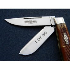 Great Eastern Cutlery Northfield UN-X-LD 2008 Amber Barnboard Bone 735208LP Trapper Knife Great Eastern Cutlery Northfield UN-X-LD 2008 Amber Barnboard Bone 735208LP Trapper Knife
