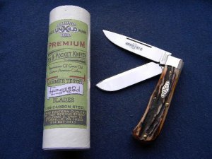 Great Eastern Cutlery Northfield UN-X-LD 2008 Burnt Stag 735208LP Trapper Knife