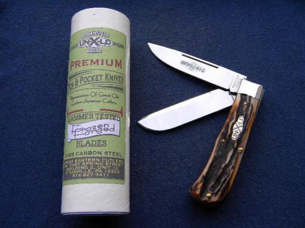 Great Eastern Cutlery Northfield UN-X-LD 2008 Burnt Stag 735208LP Trapper Knife Great Eastern Cutlery Northfield UN-X-LD 2008 Burnt Stag 735208LP Trapper Knife