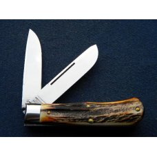 Great Eastern Cutlery Northfield UN-X-LD 2008 Burnt Stag 735208LP Trapper Knife Great Eastern Cutlery Northfield UN-X-LD 2008 Burnt Stag 735208LP Trapper Knife