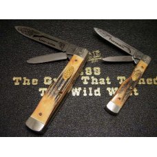 Case XX SS USA 1989 Stag 5215 & 5230 Gunstock Knife Set Case XX SS USA 1989 Stag 5215 & 5230 Gunstock Knife Set
