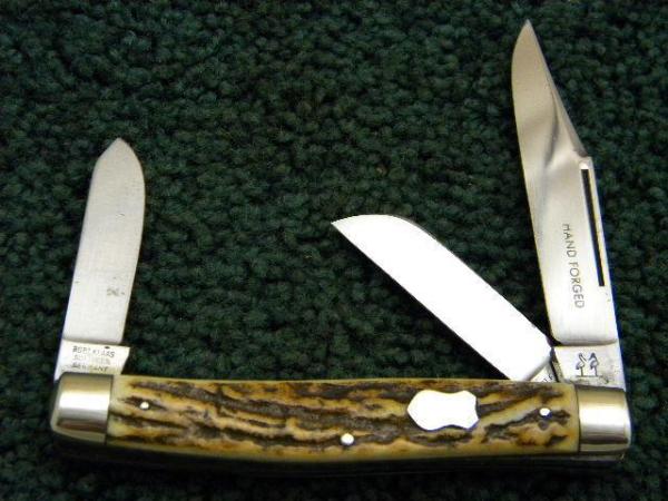 Robi Klaas Kissing Crane Solingen Germany Stag Stockman Knife - C. 1960's