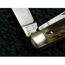 Robi Klaas Kissing Crane Solingen Germany Stag Stockman Knife - C. 1960's