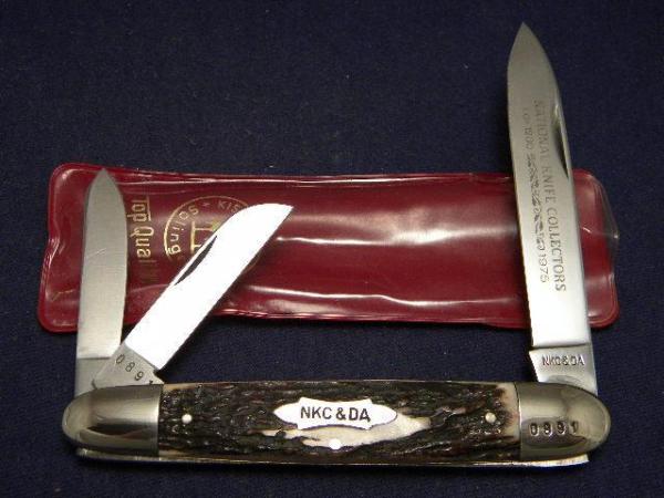 Kissing Crane Solingen Germany Stag 1975 NKC & DA Club Knife Whittler 1st NKCA Club Knife Kissing Crane Solingen Germany Stag 1975 NKC & DA Club Knife Whittler 1st NKCA Club Knife