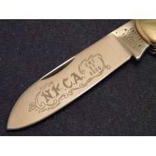 Rodgers Wostenholm England 1978 NKCA Club Knife Bone Canoe Rodgers Wostenholm England 1978 NKCA Club Knife Bone Canoe