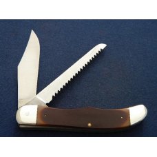 *Rare* Schrade + USA 226OT Delrin Old Timer Linerlock Folding Hunter Knife with Clip & Saw Blades