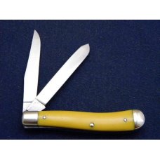 Schrade Walden NY USA 293Y Yellow Trapper Knife Schrade Walden NY USA 293Y Yellow Trapper Knife