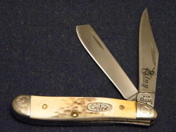 Case XX USA 2004 Genuine Stag 5220 1/2 SS Trapper Nut Case XX USA 2004 Genuine Stag 5220 1/2 SS Trapper Nut