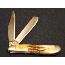 Case XX USA 2004 Genuine Stag 5220 1/2 SS Trapper Nut Case XX USA 2004 Genuine Stag 5220 1/2 SS Trapper Nut