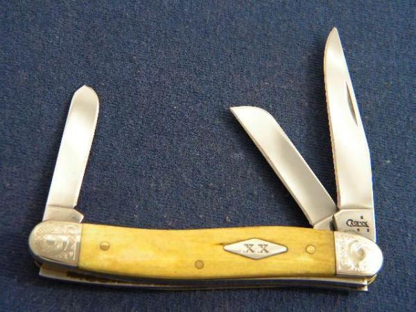 Case XX USA 2007 Bone 6318 SS Stockman Knife with Scrolled Bolsters Case XX USA 2007 Bone 6318 SS Stockman Knife with Scrolled Bolsters