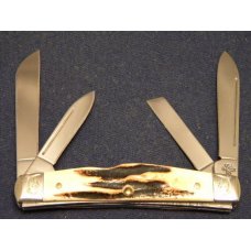 Case XX USA 2006 Stag 54052 SS Blue Scroll Congress Knife with Scrolled Bolsters Case XX USA 2006 Stag 54052 SS Blue Scroll Congress Knife with Scrolled Bolsters