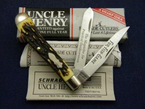 Schrade + USA 285UH Uncle Henry Staglon Fur-Fish-Game Pro Trapper Knife - NIB