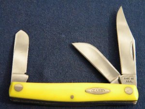 Case XX USA 8 Dot (1972) Yellow 33092 Birdseye Stockman Knife