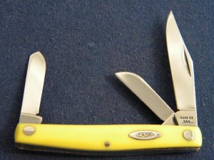 Case XX USA 9 Dot (1971) Yellow 33044 Birdseye Stockman Knife