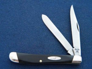 Buck 311 USA Black Delrin Slimline Trapper Knife Pre 1986 - NIB