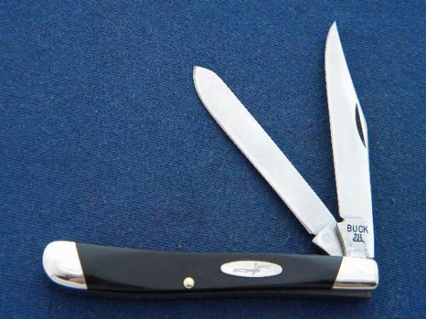 Buck 311 USA Black Delrin Slimline Trapper Knife Pre 1986 - NIB Buck 311 USA Black Delrin Slimline Trapper Knife Pre 1986 - NIB