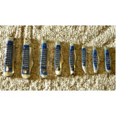 Case XX USA 2000 Blue Rogers Corncob Jigged Bone 8 Piece Lowe's Home Improvement Warehouse Knife Set Case XX USA 2000 Blue Rogers Corncob Jigged Bone 8 Piece Lowe's Home Improvement Warehouse Knife Set