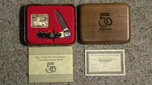Schrade + USA LTD 1988 Staglon MAC Tools 50th Anniversary Lockback Knife - NIB