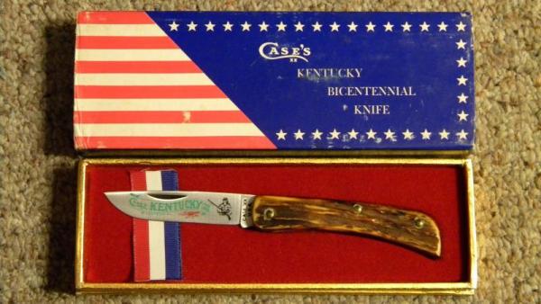 Case XX USA 1976 Stag 5137SS Kentucky Bicentennial Sodbuster Knife - NIB Case XX USA 1976 Stag 5137SS Kentucky Bicentennial Sodbuster Knife - NIB