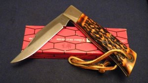 Camillus New York USA Sword Brand Imitation Stag #8 Big Folding Knife - NIB