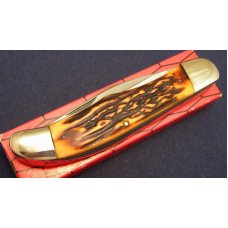 Camillus New York USA Sword Brand Imitation Stag #26 Big Folding Hunter Knife - NIB Camillus New York USA Sword Brand Imitation Stag #26 Big Folding Hunter Knife - NIB