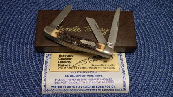Schrade + USA Stainless 897UH Uncle Henry Staglon Signature Premium Stockman Knife - NIB Schrade + USA Stainless 897UH Uncle Henry Staglon Signature Premium Stockman Knife - NIB