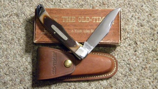 Schrade Walden NY USA 125OT Delrin Linerlock Folding Hunter Knife & Pouch - NIB Schrade Walden NY USA 125OT Delrin Linerlock Folding Hunter Knife & Pouch - NIB