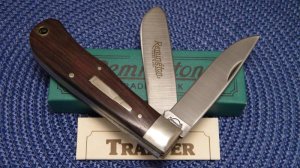 Remington Bullet 1989 Wood R1128 Trapper Knife - NIB