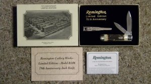 Remington UMC USA R106 Stag 75th Anniversary Jack Knife with Knife Opener - NIB