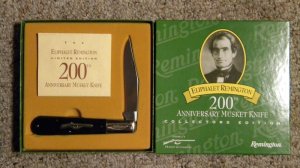 Remington UMC USA Delrin R1240 AN Musket-1 200th Anniversary 1793-1993 Daddy Barlow Knife - NIB 