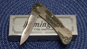 Remington UMC USA RS15M Rifle 175th Anniversary Lockback Knife - NIB 
