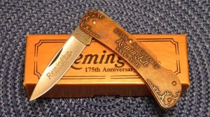 Remington UMC USA RC15M Shotgun 175th Anniversary Lockback Knife - NIB 