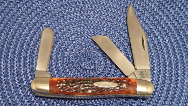 Case XX Stainless USA 10 Dot (1970) Bone 6347 HP SSP Razor Edge Stockman Knife Case XX Stainless USA 10 Dot (1970) Bone 6347 HP SSP Razor Edge Stockman Knife