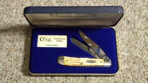 Case XX Bradford PA MCMXCIV 1994 SC6254 SS 2nd Cut Bone Civil War Commemorative Trapper Knife - NIB